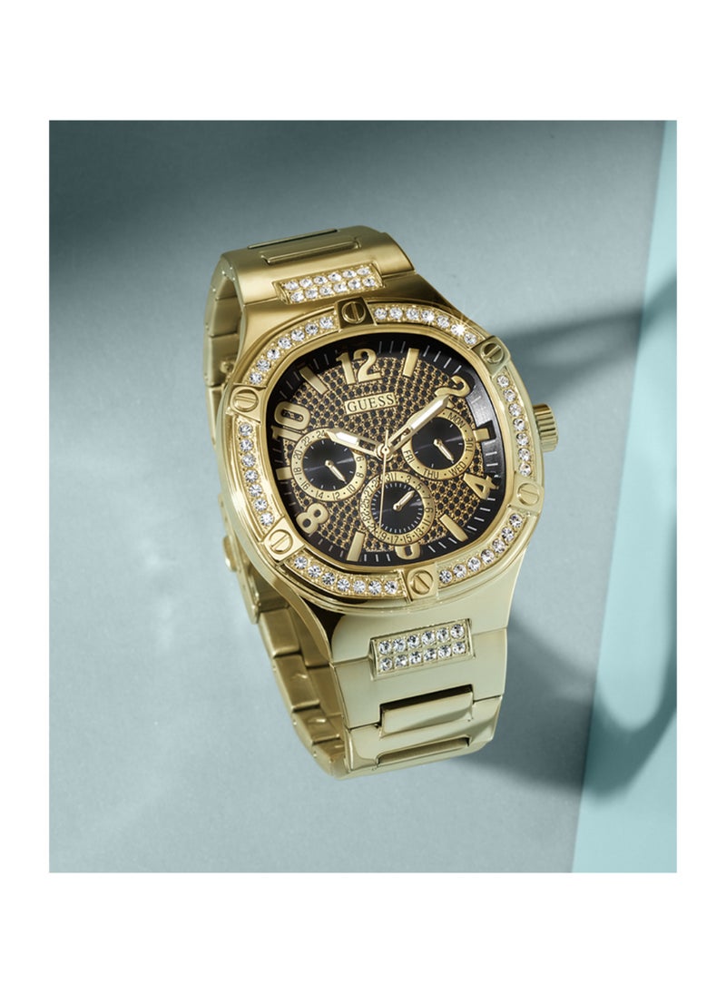 GUESS ساعة GUESS للرجال متعددة الوظائف باللون الذهبي - GW0576G2  - Image 3