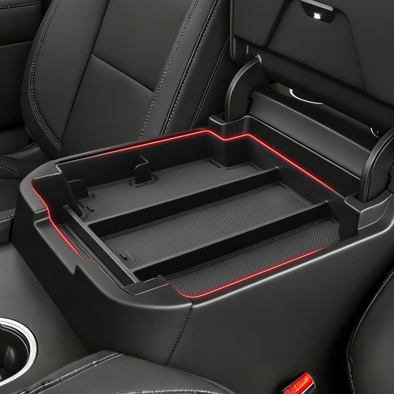Autorder Center Console Organizer for 20212026 Chevy Chevrolet TahoeSuburbanGMC Yukon Accessories Armrest Storage Box Secondary Insert Tray with AntiSlip MatOnly for PowerSliding Console - Image 2