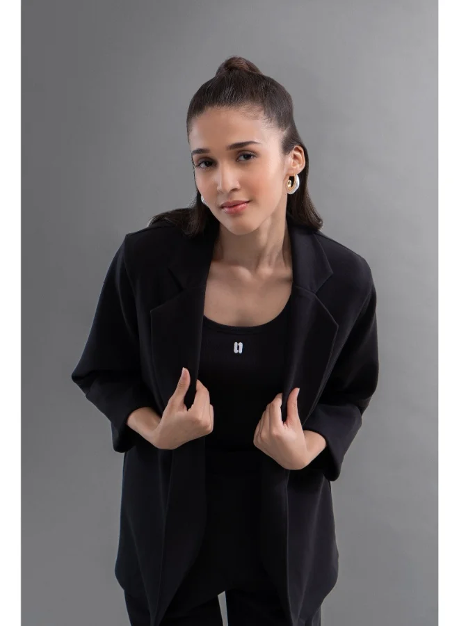 NeceSera SnugKnit Black Blazer