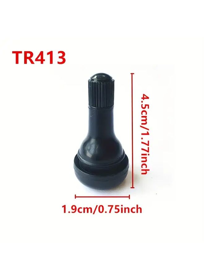 10Pcs TR413 Snap In Rubber Valve Stems For Tubeless Tyres Universal Vacuum Repair Tool - Image 2