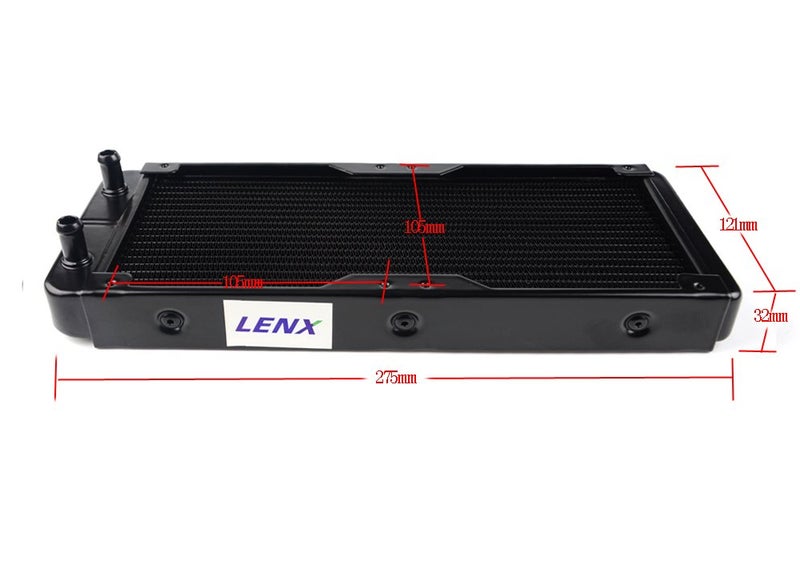 BXQINLENX 18 Pipe Aluminum Heat Exchanger Radiator for PC CPU CO2 Laser Water Cool System Computer 240mm(A) - Image 2