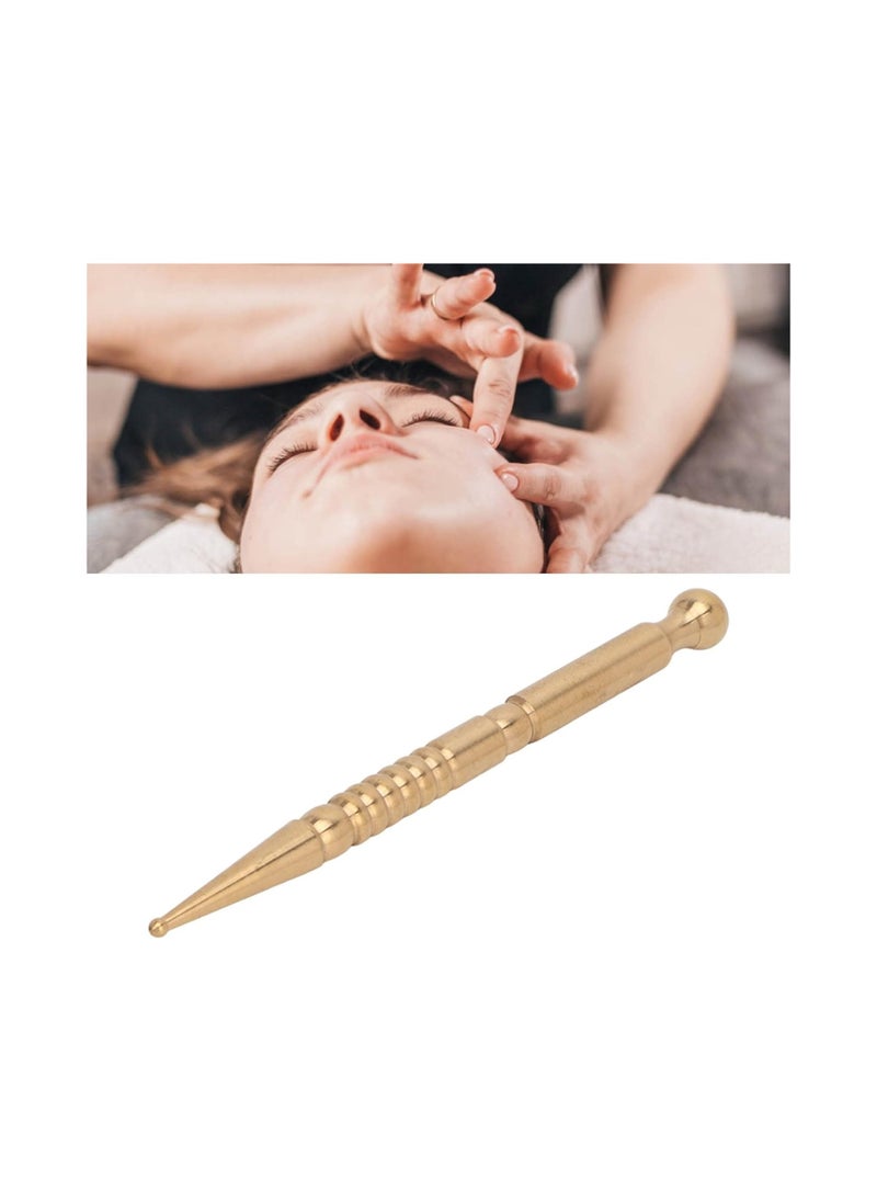 Generic 1pcs Face Eye Acupressure Bar Men Women Brass Body Relaxing Manual Acupuncture Pen Deep Tissue Massage Tool  - Image 2