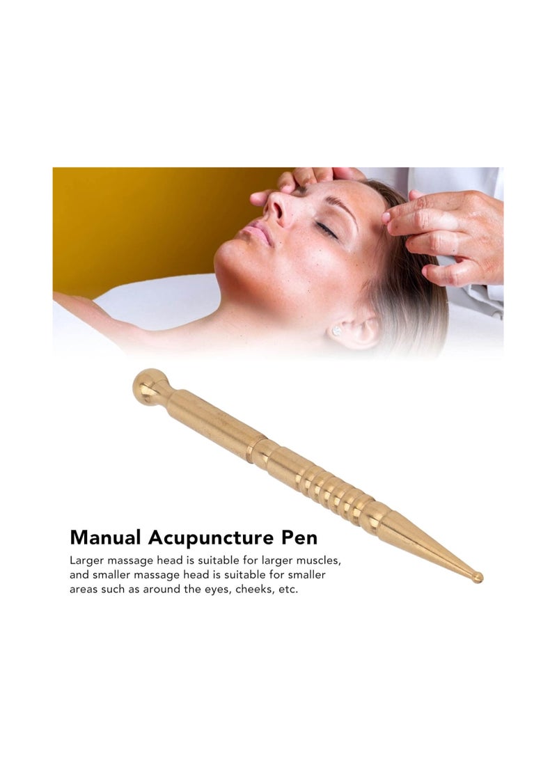 Generic 1pcs Face Eye Acupressure Bar Men Women Brass Body Relaxing Manual Acupuncture Pen Deep Tissue Massage Tool  - Image 5