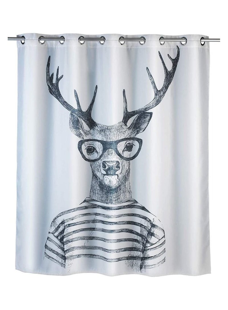 Wenko Shower Polyster Curtain Mr.Deer Flex Antimou 180 X 200cm - Image 1
