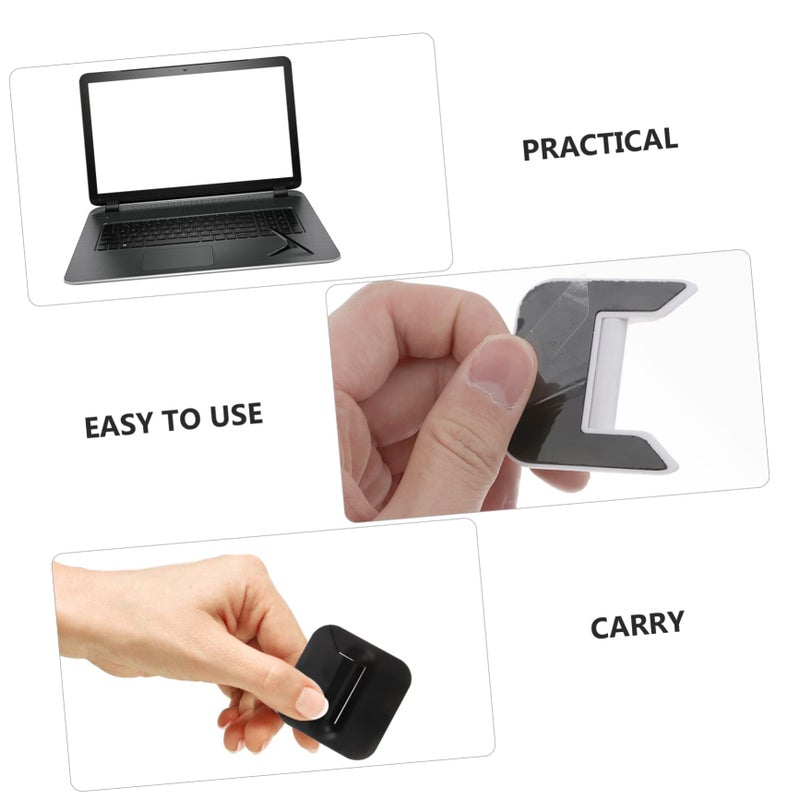 Black Folding Laptop Stand 2 Pack Portable Ergonomic Holder for Desktop Heat Dissipation - Image 5