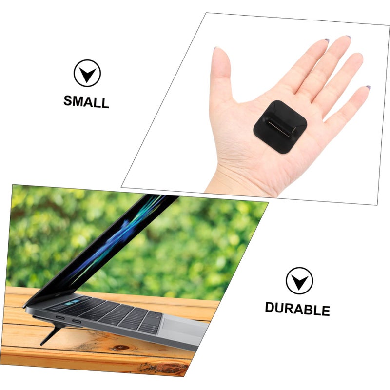 Black Folding Laptop Stand 2 Pack Portable Ergonomic Holder for Desktop Heat Dissipation - Image 3