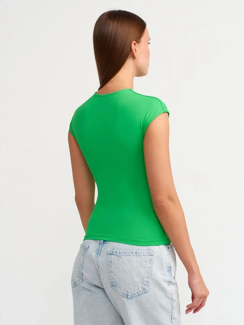 ديلفين Dilvin Women's Slim Fit Crew Neck T-Shirt