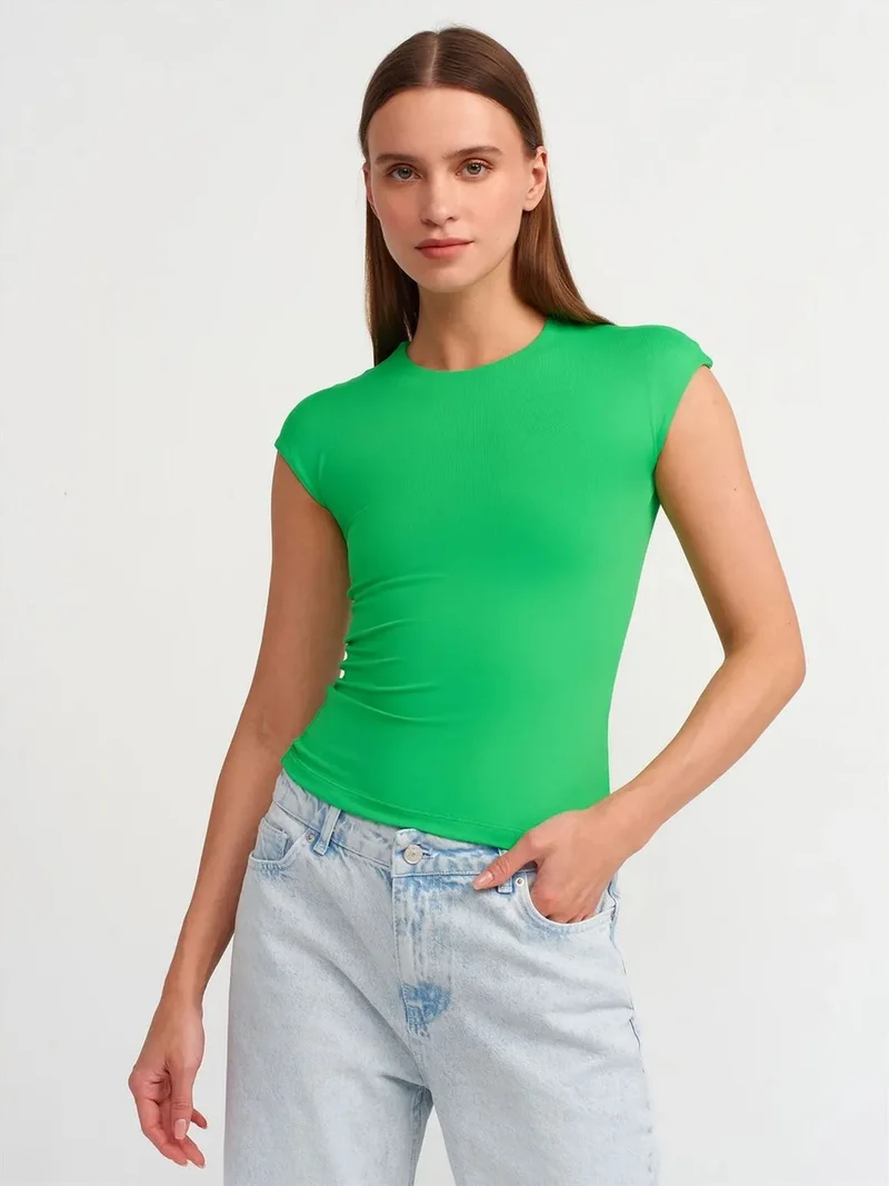 ديلفين Dilvin Women's Slim Fit Crew Neck T-Shirt