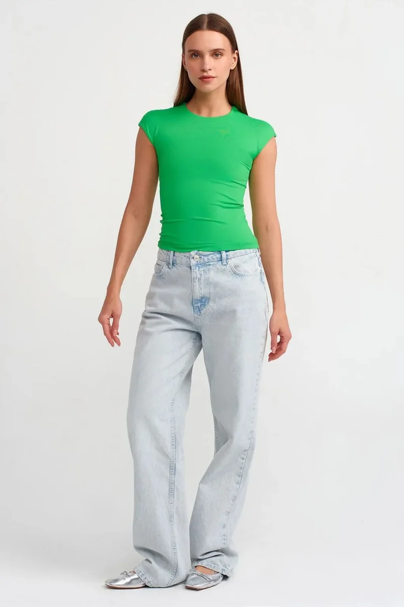 Dilvin Green DILVIN Women's Slim Fit Crew Neck T-Shirt for Women | Best Price UAE
