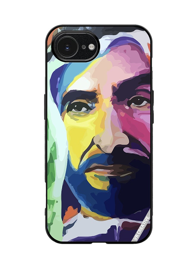 Protective Case Cover For Apple iPhone 16e Sheikh Zayed Bin Sultan Al Nahyan Design Multicolour