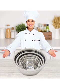 Y&D 100% Stainless Steel Mixing bowl set of 6 Piece, Solid and Durable, Mirror Finish, Flat Bottom  - Image 2