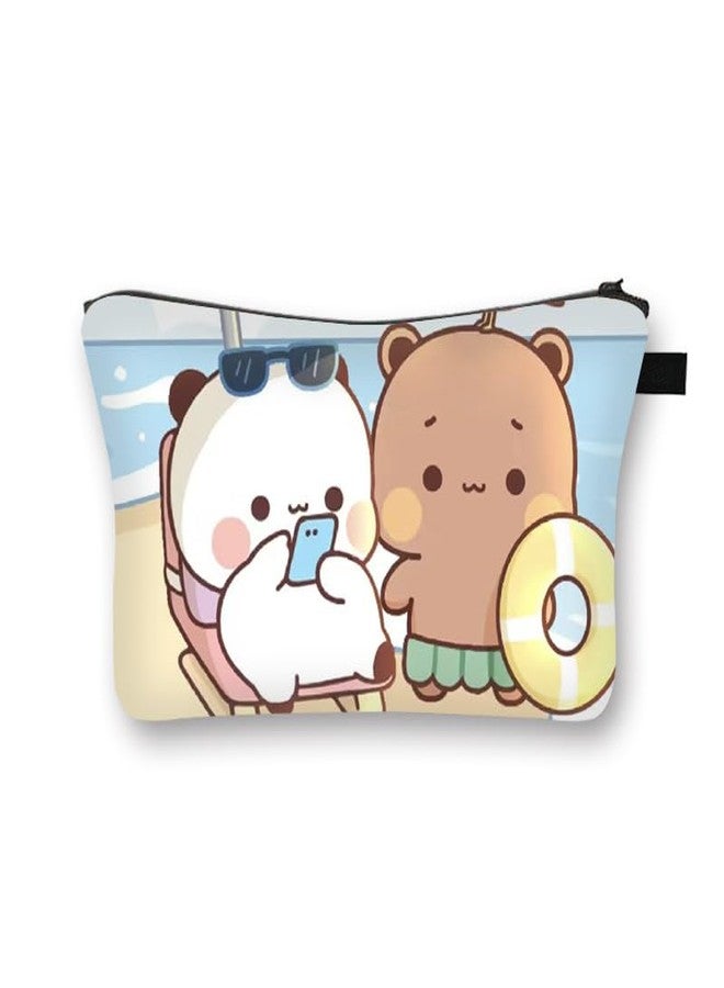 Yiakikio Cosmetic Bag Makeup bags for women,Small makeup pouch Travel bags for toiletries waterproof Bubu Dudu bears Pattern (16)
