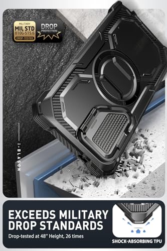 i-Blason Armorbox for Samsung Galaxy S24 Ultra Case MagSafe with Camera Cover Stand [Support Wireless Charger] 360 Full-Body Case with Screen Protector & Kickstand Phone Case for S24 Ultra, Black - Image 3