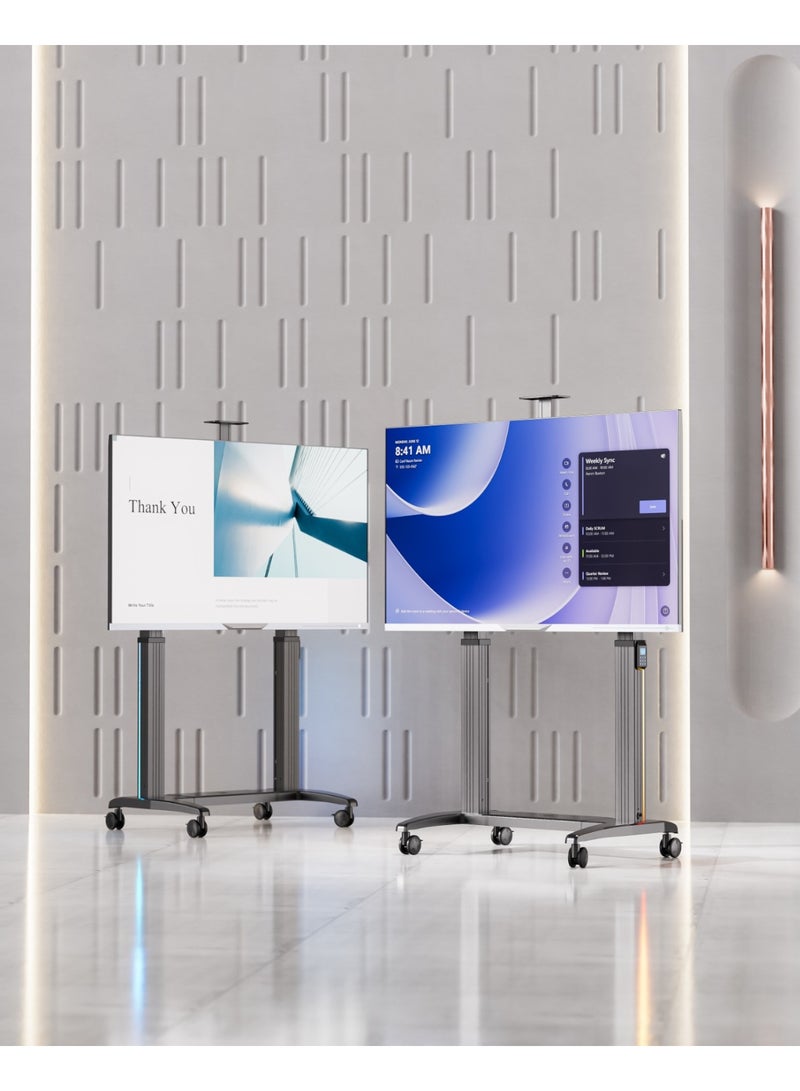 NB ERGONOMIC Adjustable Electric Motorized LCD TV Floor Stand Mount Mobile TV Trolley Cart (Model V150) - Image 2