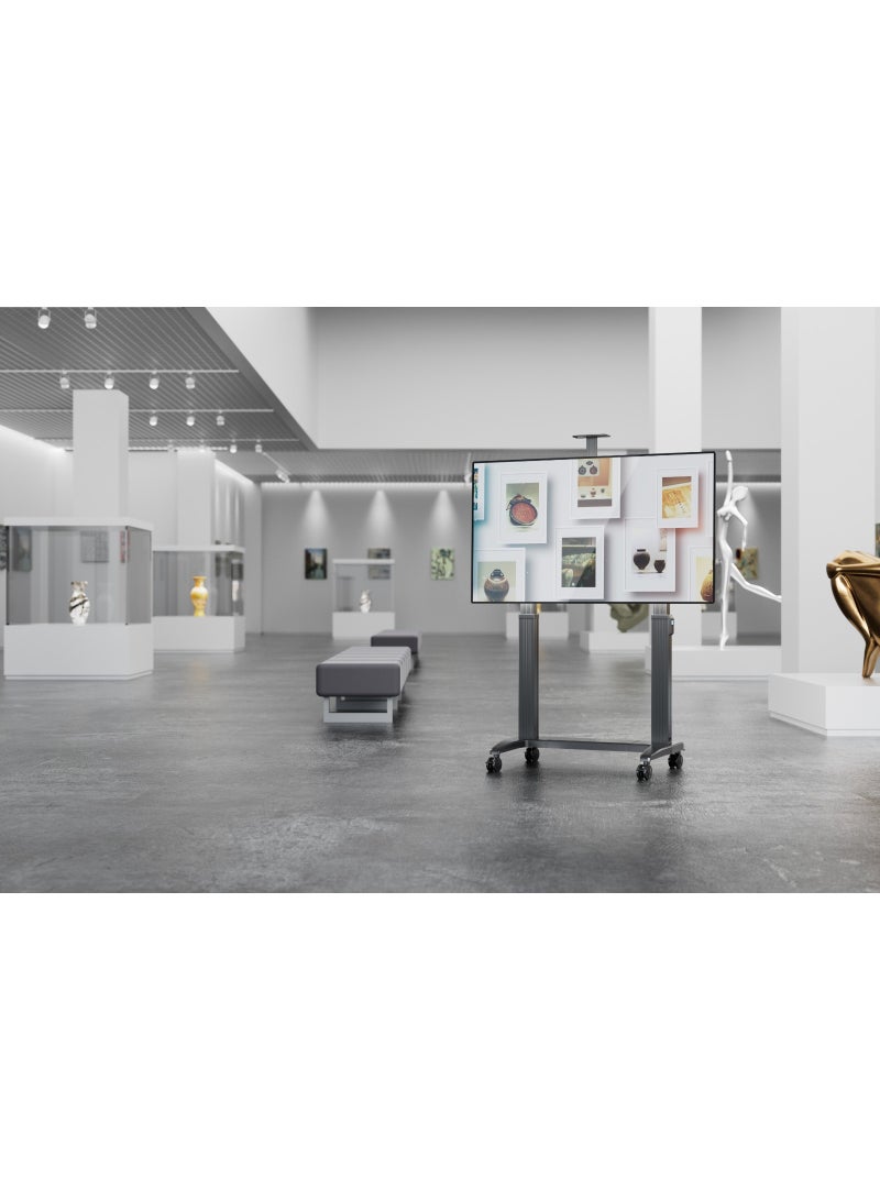 NB ERGONOMIC Adjustable Electric Motorized LCD TV Floor Stand Mount Mobile TV Trolley Cart (Model V150) - Image 3