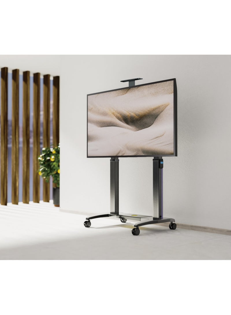 NB ERGONOMIC Adjustable Electric Motorized LCD TV Floor Stand Mount Mobile TV Trolley Cart (Model V150) - Image 1