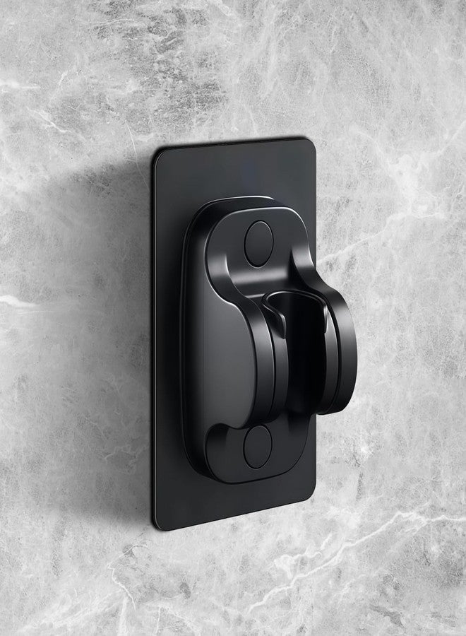 SEABIRD® Self Adhesive Hand Shower Holder for Bathroom Wall | Durable ABS Body | Adjustable & Waterproof Wall Mount Shower Head Hook | Black-Finish Bathroom Wall Hook - Image 1