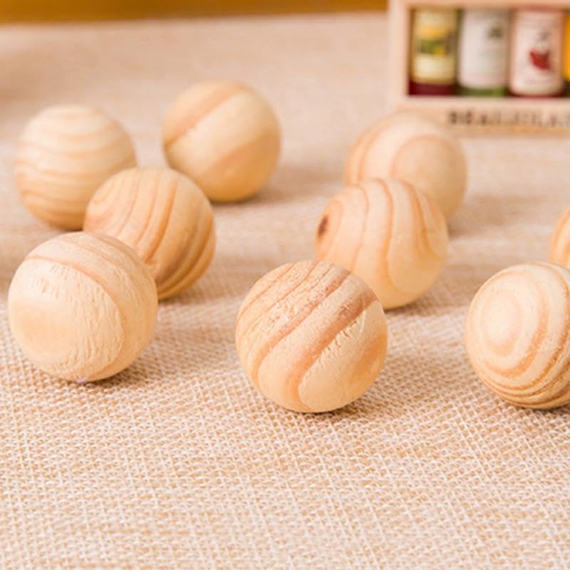 24Piece Wooden Scented Moth Balls Natural Cedarwood Repellent for Clothes Protection EcoFriendly LongLasting Aroma - Image 2