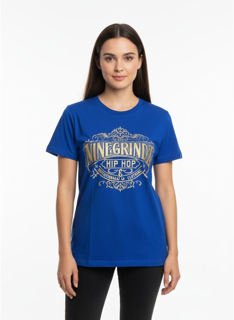 general Ladies T-shirt Blue Trend SS TA-AB21WNXTSNM097 - Image 1