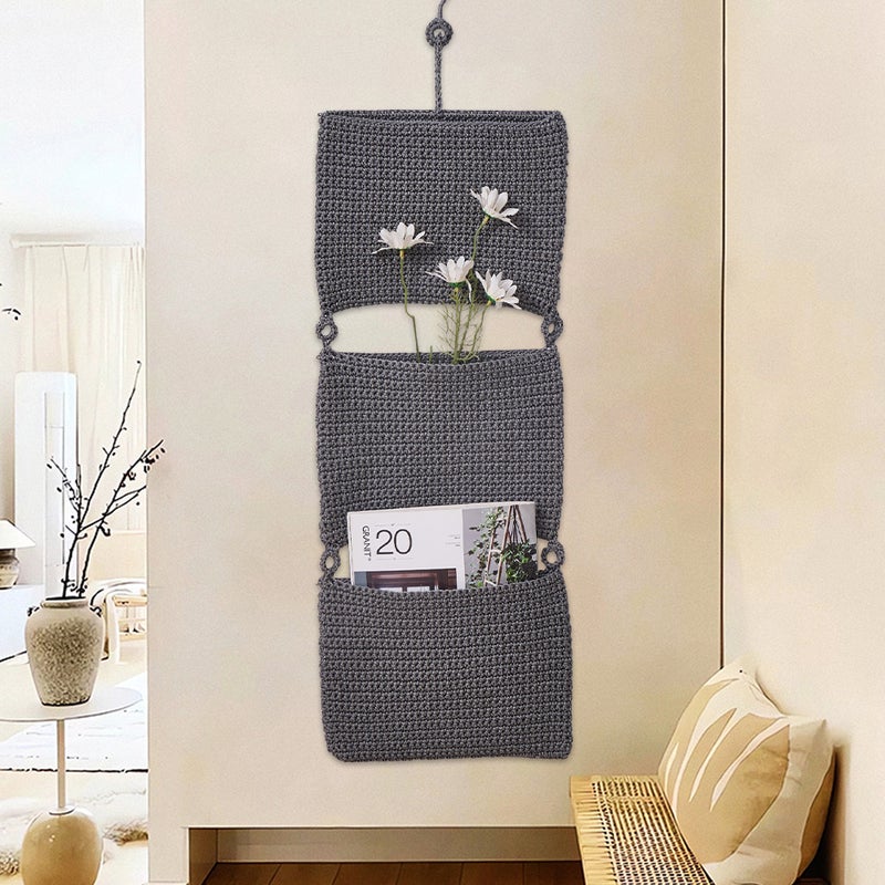 Woven Storage Tapestry Hanging Organizer - Image 4