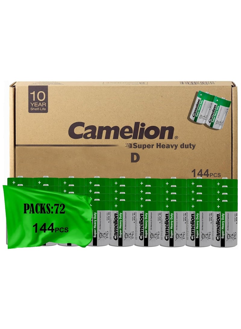 Camelion Camelion R20 D Mono Super Heavy Duty Battery (Pack of 2) (Shrink Wrap Packaging) 72 Packs  - Image 1