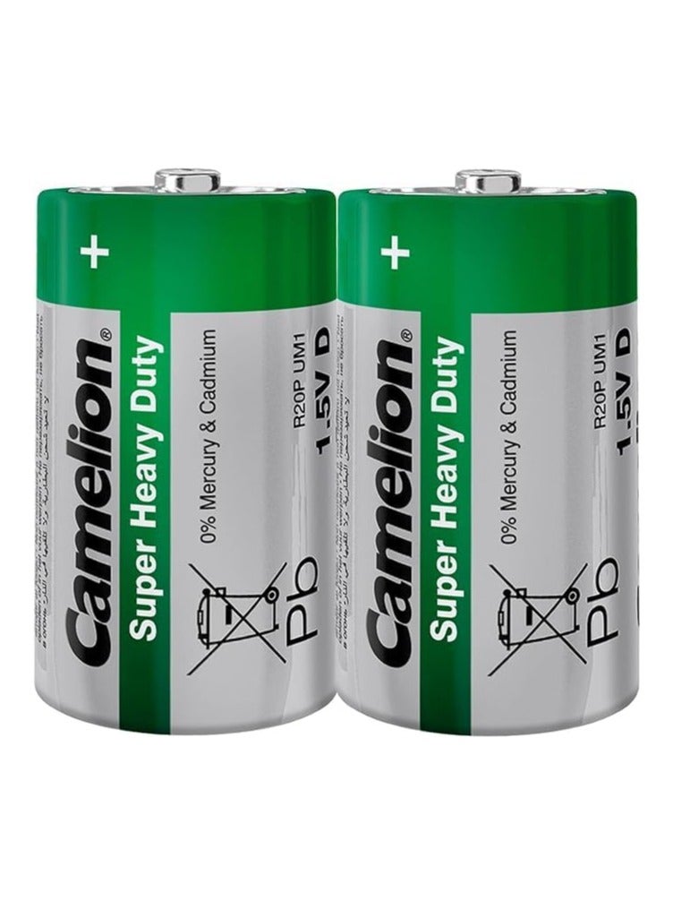 Camelion Camelion R20 D Mono Super Heavy Duty Battery (Pack of 2) (Shrink Wrap Packaging) 72 Packs  - Image 2