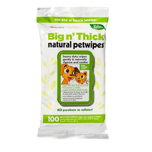 Petkin Big N' Thick Natural Petwipes 100 ct - Image 1