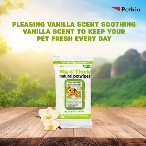 Petkin Big N' Thick Natural Petwipes 100 ct - Image 2