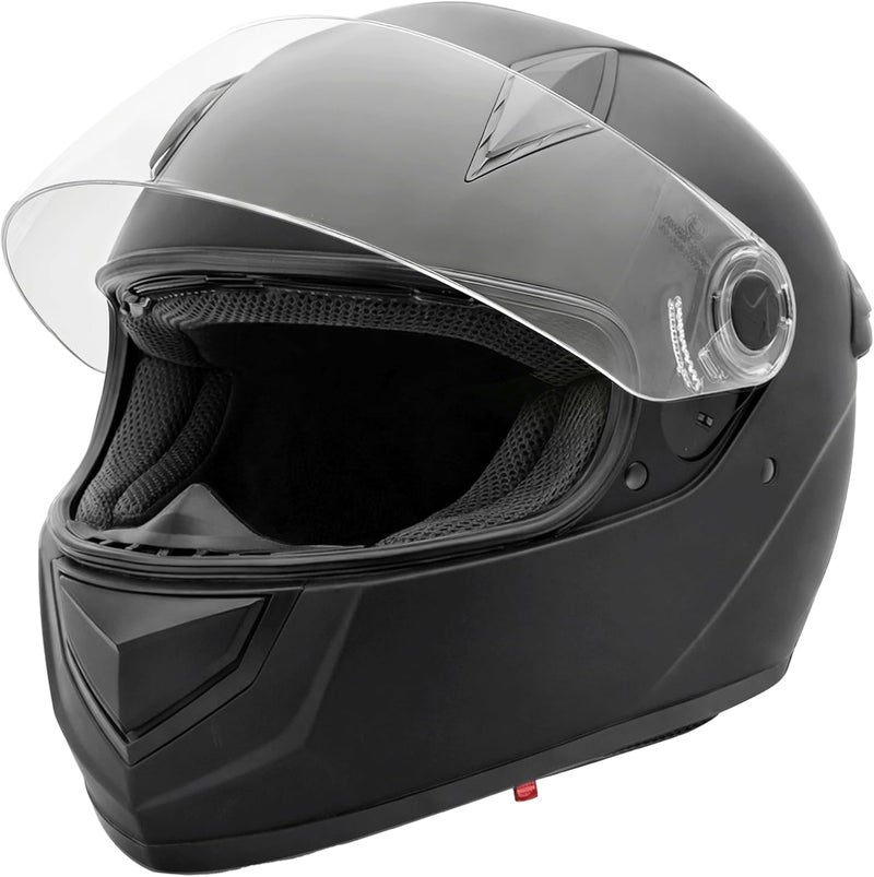 Zorax خوذة دراجة نارية كاملة الوجه ZORAX ZOR-817 باللون الأسود غير اللامع ECE 2206 - Image 3