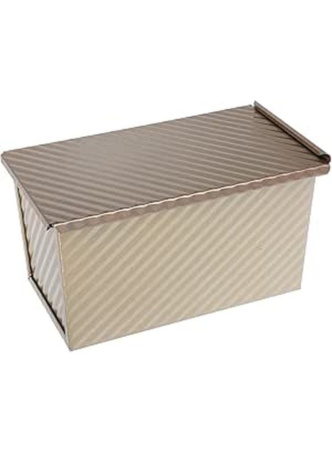9x5 Inch Nonstick Metal Loaf Pan With Lid Corrugated Bread Baking Pan For Oven - Image 1