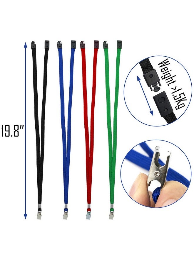 Beebel Blue Lanyards 25 Pack Breakaway Lanyard Comfortable Neck Straps Premium Bulk Lanyards Badge Bulldog Clip - Image 3
