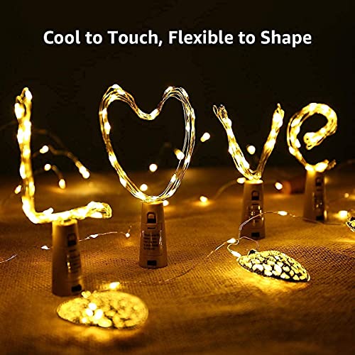 Desidiya ® Bottle Lights with Cork, Mini Copper Wire, 20 LED Battery Operated String Decorative Fairy Lights- Pack of 1 (Warm White) - Image 3