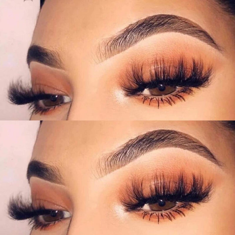 DAODER False Eyelashes 25mm Lashes Wispy Long 8D Mink Lashes Dramatic Volume Fluffy Eye Lashes Pack for Women 7Pairs Soft Reusable Fake Eyelashes - Image 5