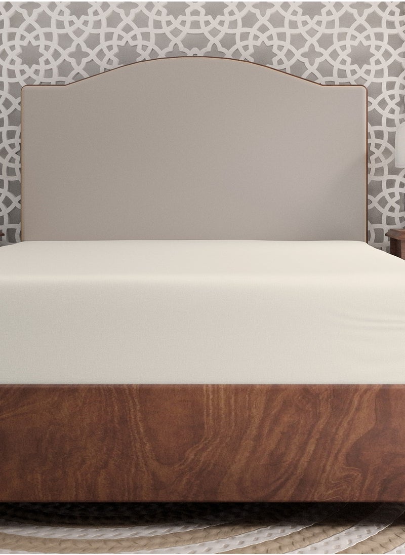 Color Sense - Solid 1 Fitted Sheet Double Organic Cotton Ivory  200x120cm - Image 1