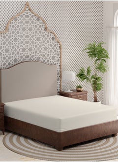 Solid 1 Fitted Sheet Double Organic Cotton Ivory  200x120cm