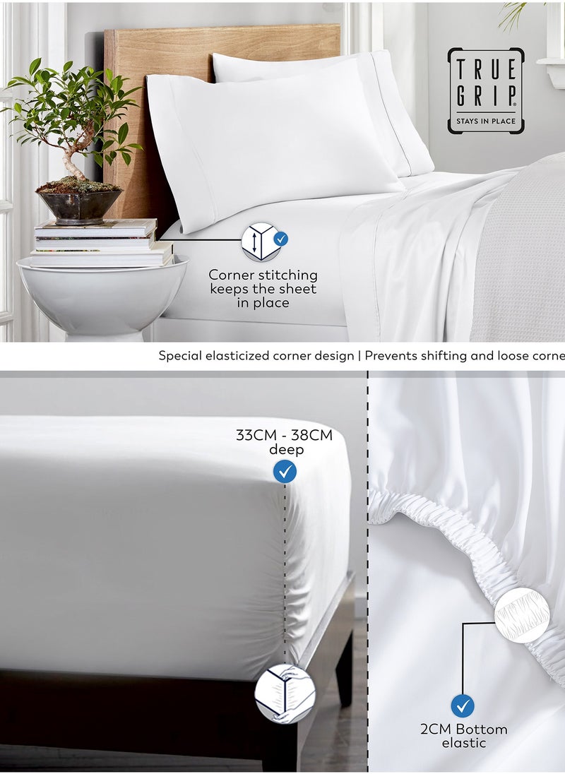 Color Sense - Solid 1 Fitted Sheet Double Organic Cotton Ivory  200x120cm - Image 1