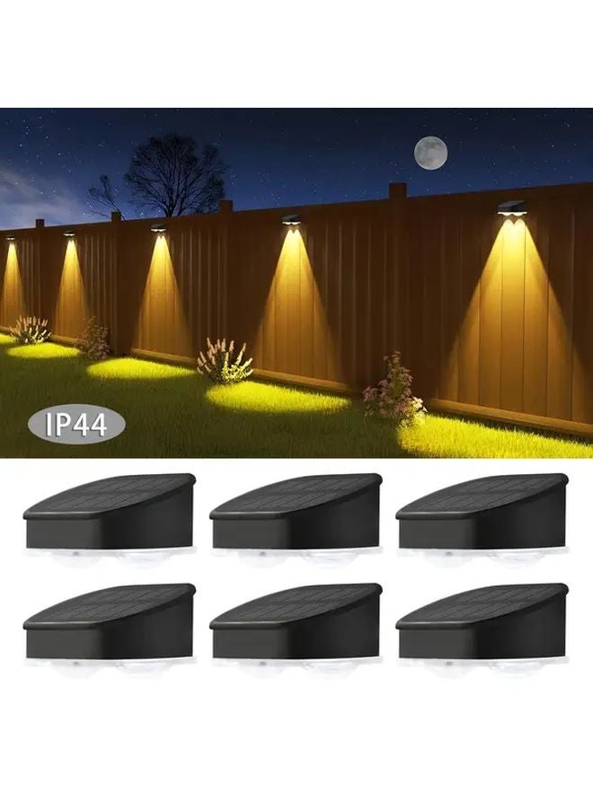4 قطع أضواء السياج الشمسية، ضوء دافئ، أضواء خطوة خارجية للمناظر الطبيعية للحديقة - Image 2