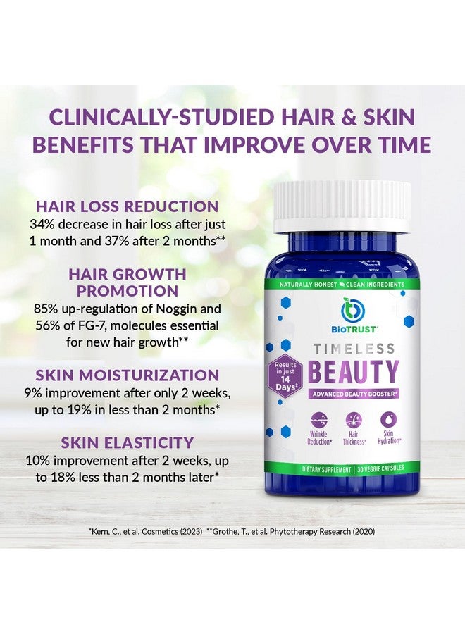 BioTrust BioTrust Timeless Beauty Ceramide Booster - Hair & Skin Restoring Phytoceramides Supplement + Vitamin C, Vitamin E, Biotin, Zinc, Hyaluronic Acid - Potent Blend for Hair, Skin & Nails - 30 Capsules - Image 5