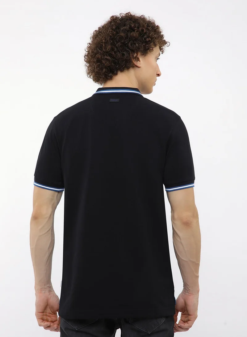 BEVERLY HILLS POLO CLUB Logo Colorblock Polo