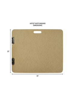 05607 Recycled Hardboard Sketchboard Brown 23 In. X 26 In. Clipboard With Builtin Handle Solid Drawing Board For Artists Students And Creatives - pzsku/ZA963D7F13F9FA6ED5BDDZ/45/_/1721911807/ea6fe798-0b89-453c-9331-4df88bda79ee