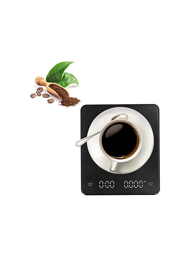 promass Electronic Coffee Scale, 3KG Electronic Scale High Accuracy High Temperature Resistance Rechargeable 3 Units for Home for Vegetables - Image 3
