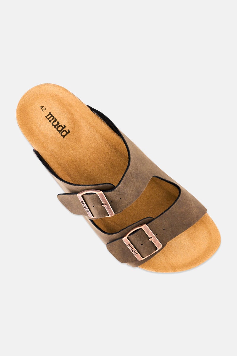 Mudd صنادل رجال قابلة للانزلاق من الفلين، بني - Image 4