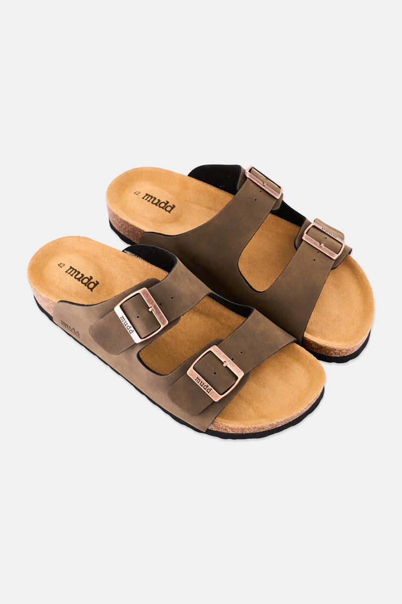 Mudd صنادل رجال قابلة للانزلاق من الفلين، بني - Image 2