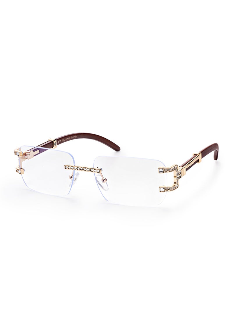 إيلانوفا نظارات حجب الضوء الأزرق بدون إطار مناسبة للرجال والنساء للقراءة وحماية من الأشعة فوق البنفسجية ومنع تعب العين وألعاب قراءة الكمبيوتر والتلفزيون - Image 1