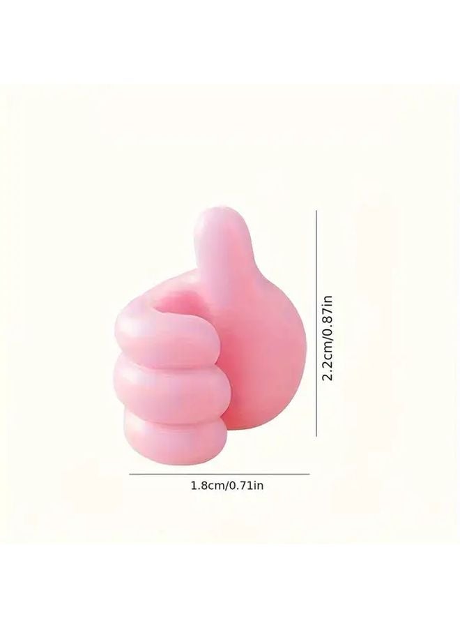 10 قطعة مشابك كابلات لاصقة على شكل يد كرتونية، خطافات تنظيم أسلاك الشحن - Image 5