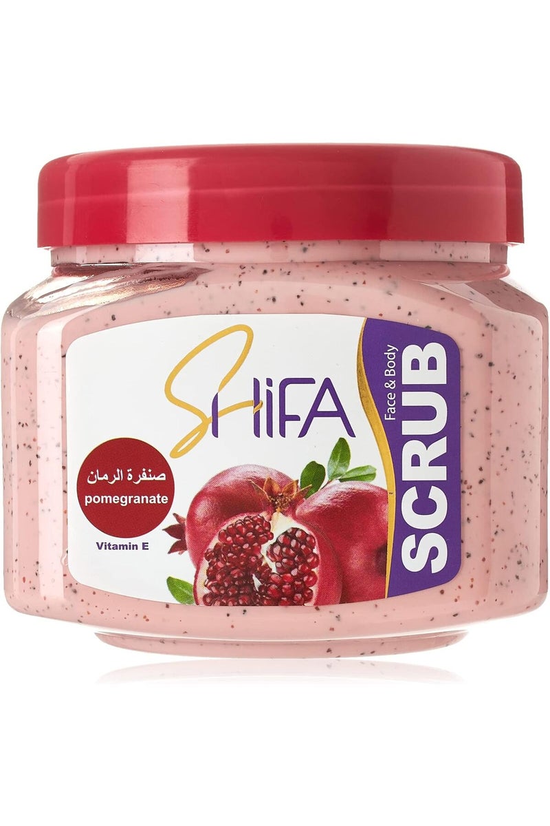 SHIFA Body Face Scrube Pomegranate 500gm - Image 1