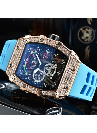Factory Direct Diamond Inlay Barrel-Shaped Mens Quartz Watch Gold-Blue - pzsku/ZA964080EDED68E4D2CF0Z/45/1746208048/a6c08c59-7383-49ea-99e2-026397ca3fdd