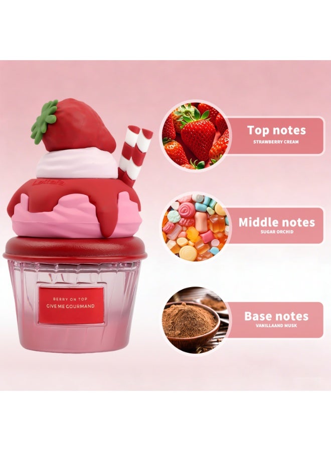Strawberry Perfume For Girls, Fresh Fruity Sweet Long Lasting Fragrance Eau de Parfum Gift for Her 75mL - Image 4