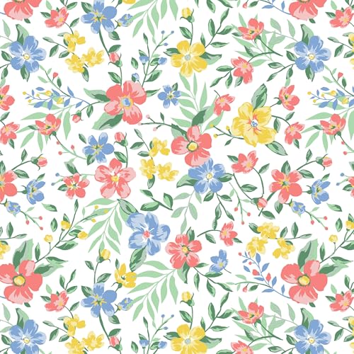 Home Ecstasy 100% Cotton Double Bedsheet with 2 Pillow Covers - (Size 87 x 94 inches, 140 TC, Colour - Multi: Petal Whimsy) - Image 5