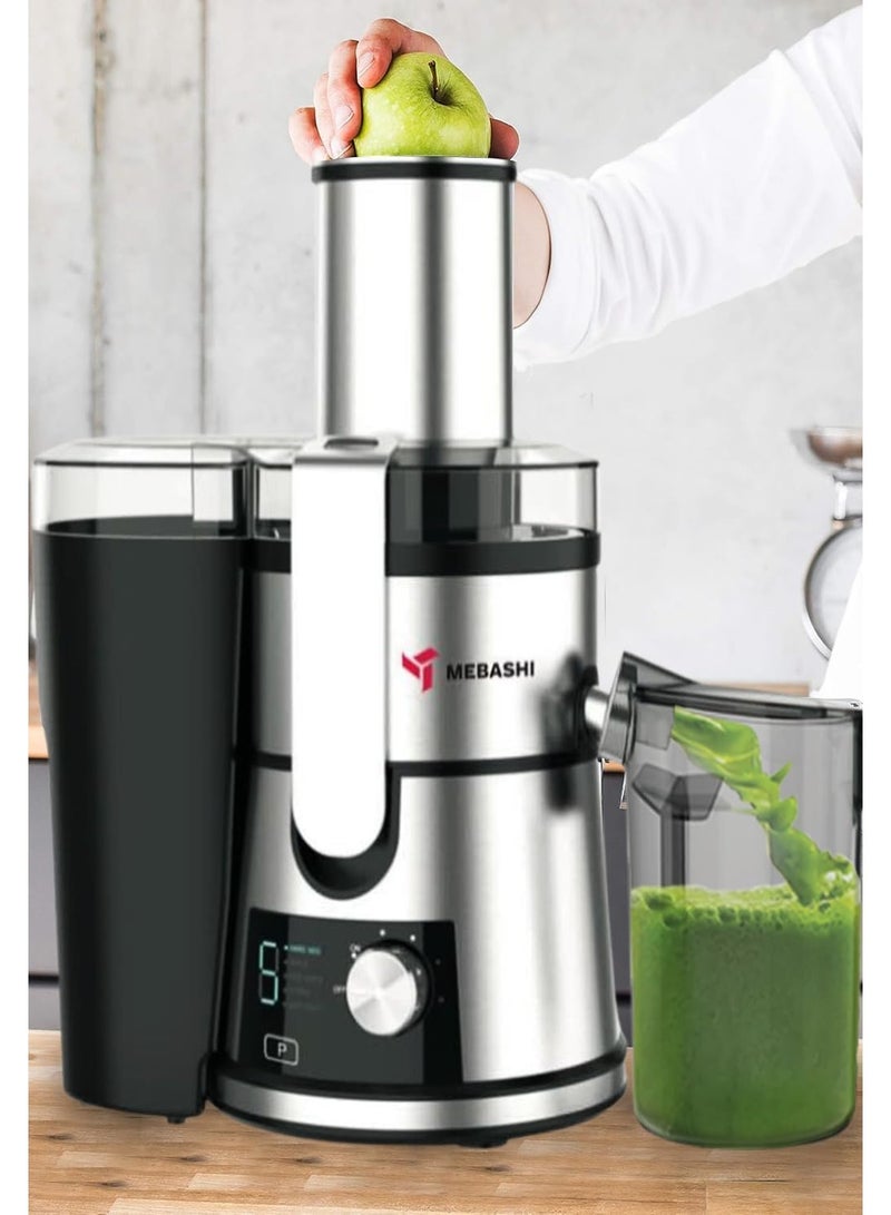 MEBASHI 4-in-1 Juicer Blender Set, 800W, 1.5L Capacity, Digital Control, Black and Steel (ME-JB2012) - Image 3